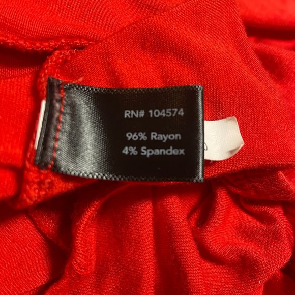 Boston proper wrap dolman collared red top sz Medium - Picture 7 of 10